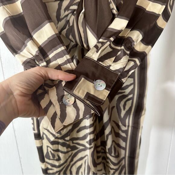 NEW Fashion Nova St. Tropez Animal Jumpsuit- Brown Combo Size XS - Picture 8 of 13